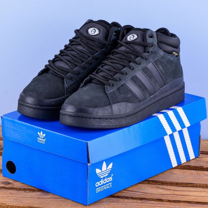 (2029) Зимові  Adidas Campus Чоловічі Кросівки високі сірі (41-46)