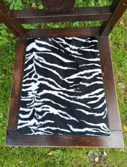 Krzesła 6 szt. zebra brązowe