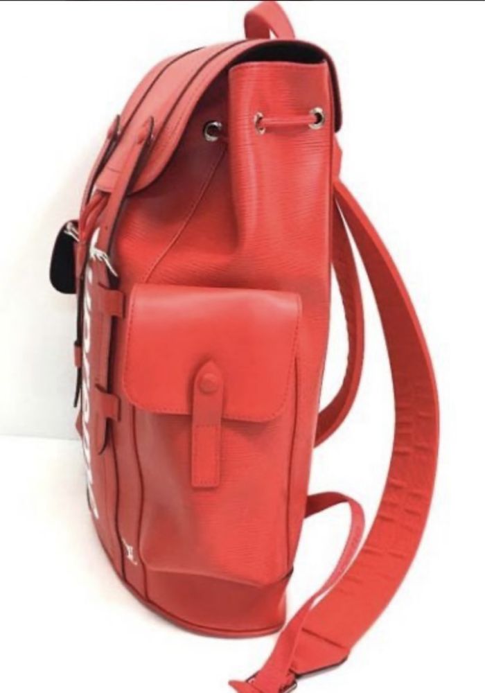Louis Vuitton x Supreme Christopher Backpack Red