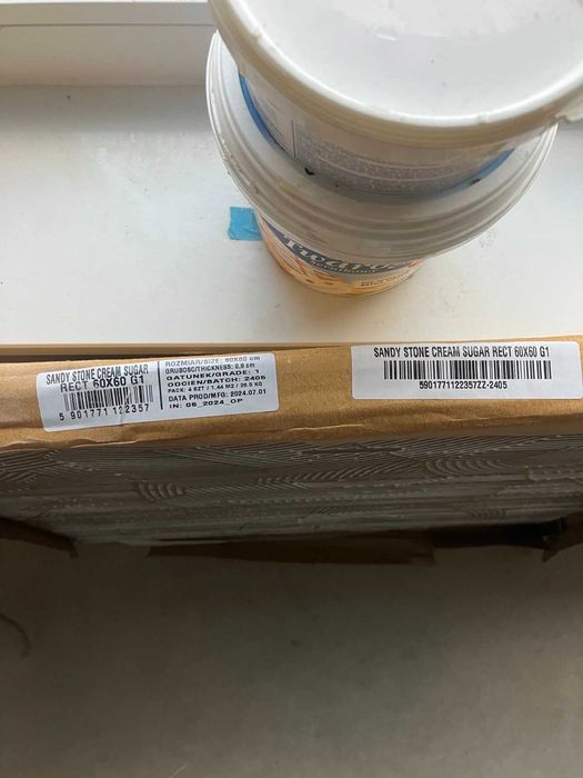 3x nowe gres szkliwiony (lappato) sandy stone cream sugar 60x60 gat I