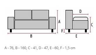 Диван нерозкладний 3-містний, оббивка екошкіра в кремовому кольорі