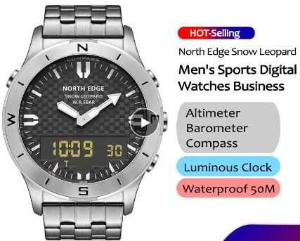 North Edge Snow Leopard чоловічий годинник, Новий, Оригінал