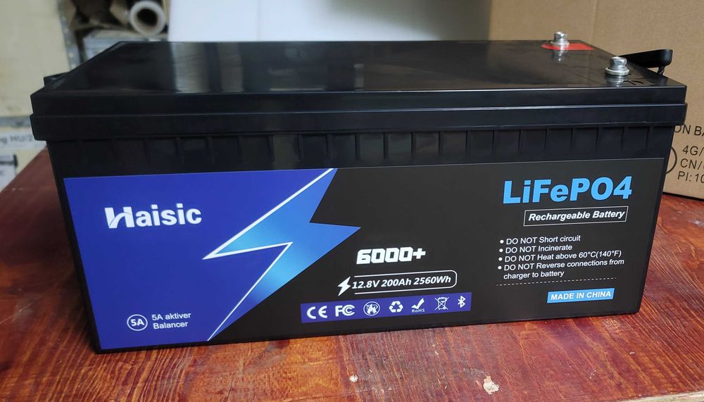 Акумулятор LiFePo4 12В 100 200А 24В 100А Активний баланс 5А Bluetooth