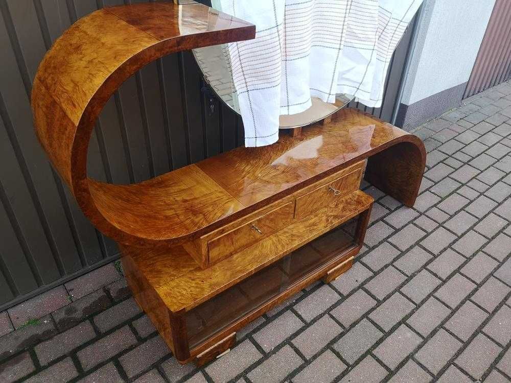 Toaletka Art Deco Politura Orzech-Unikat Stara Antyk Po Renowacji.