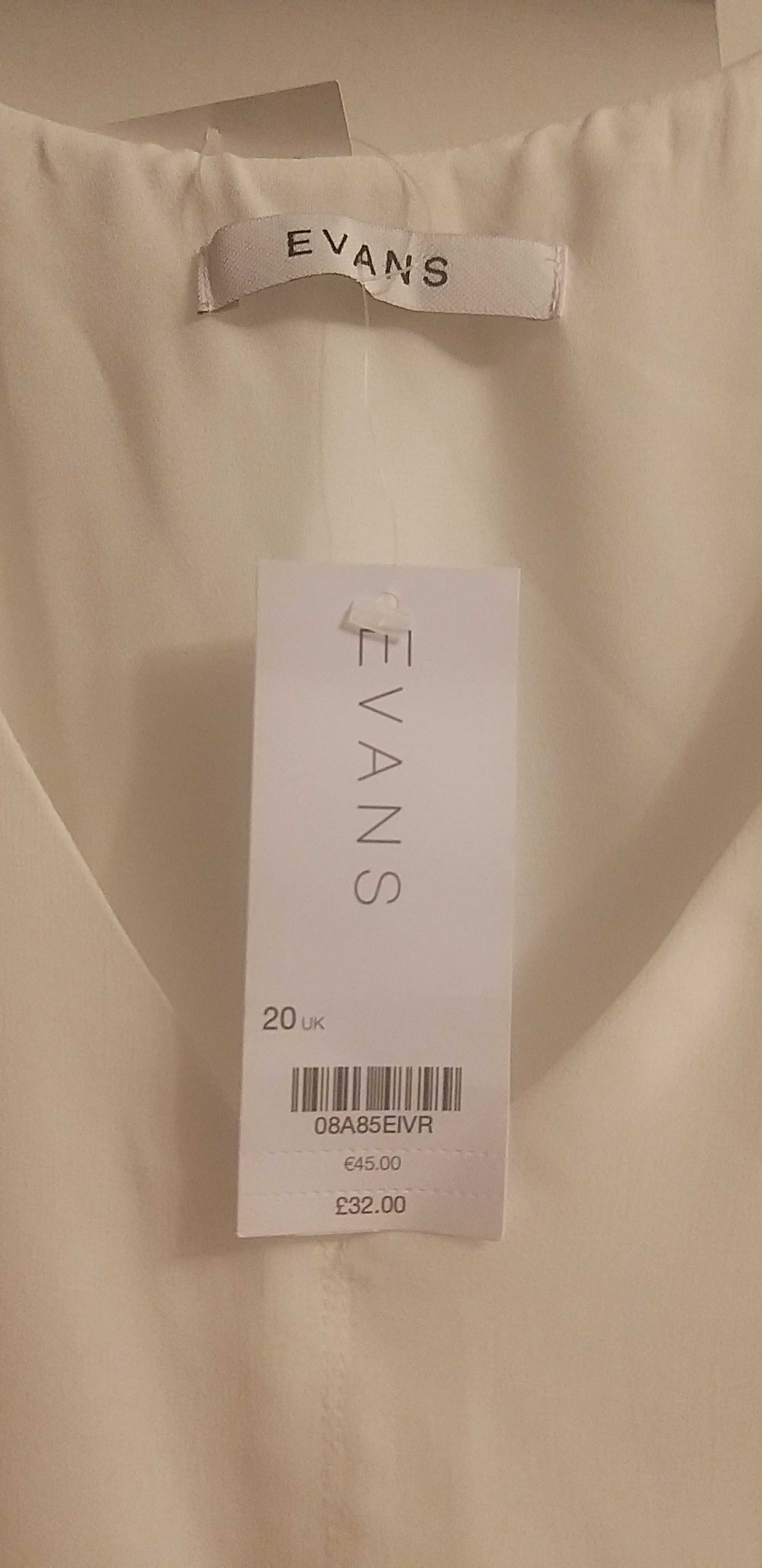Elegancka bluzka tunika rozmiar 48 firmy Evans