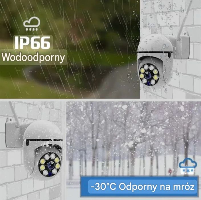 Kamera WIFI 4MP Obrotowa IP66 4MP + GRATIS Zasilacz