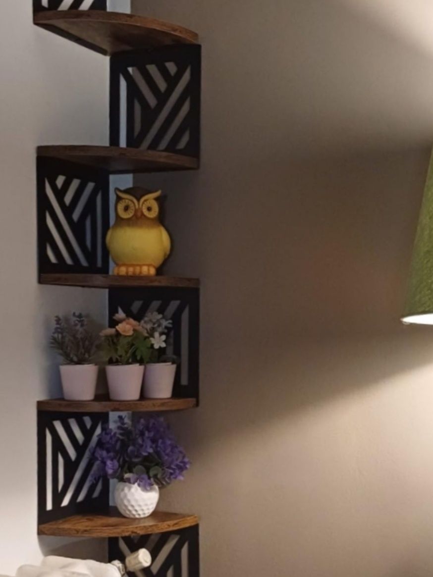 Półka Narożna Na Ścianę Loft 5 Poziomowa oziomów Industrial Minimalist