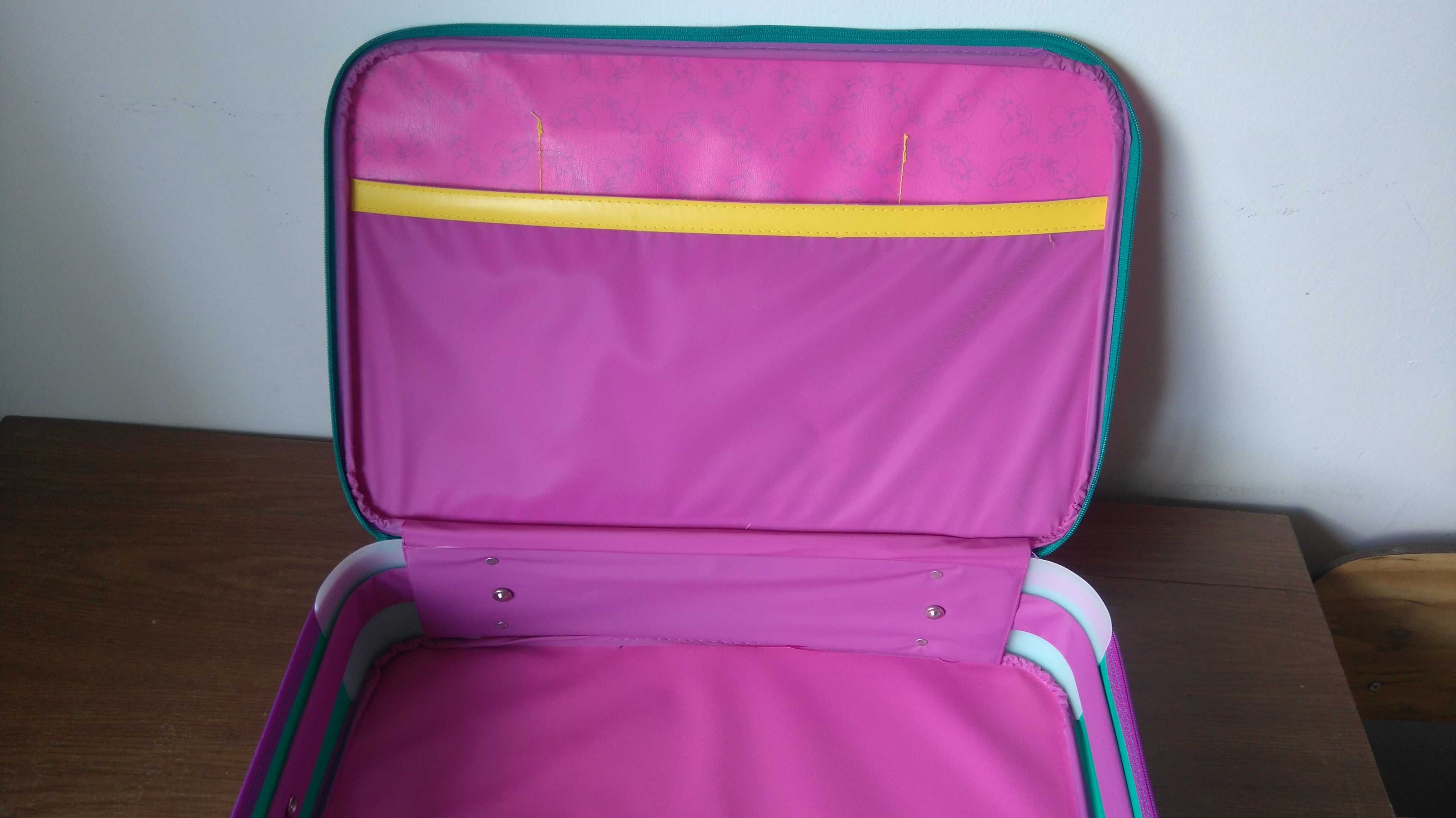 Mala de viagem de menina rosa e amarelo ALBIE & GIBIE