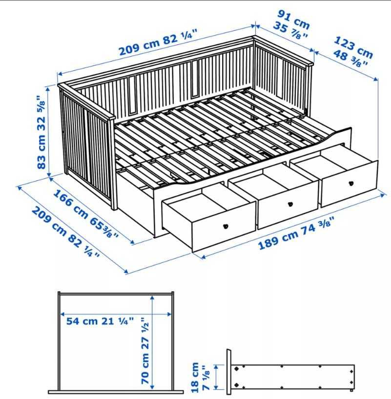 Cama HEMNES + 2 colchões