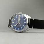 Zegarek vintage Slava – Blue Dial | automat | dzień i data | USSR