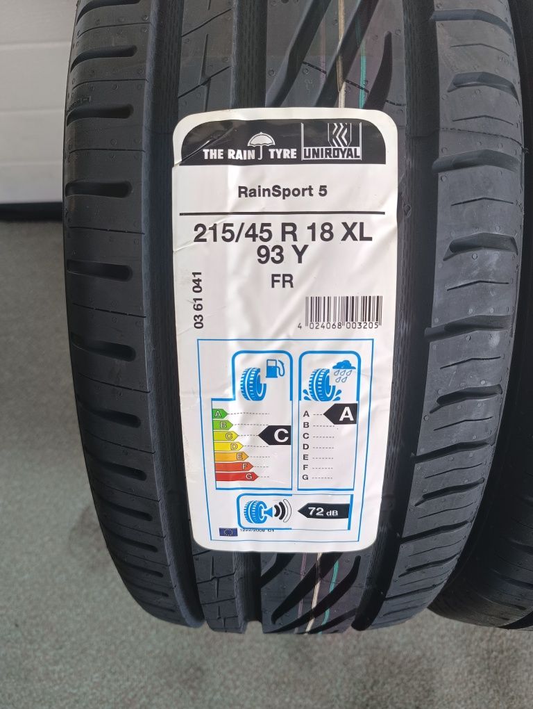 4× Uniroyal RainSport 5 215/45R18 93 Y rant ochronny, wzmocnienie (XL)