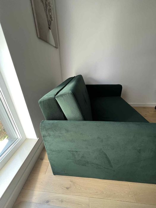 Amerykanka sofa kanapa ciemnozielona BRW