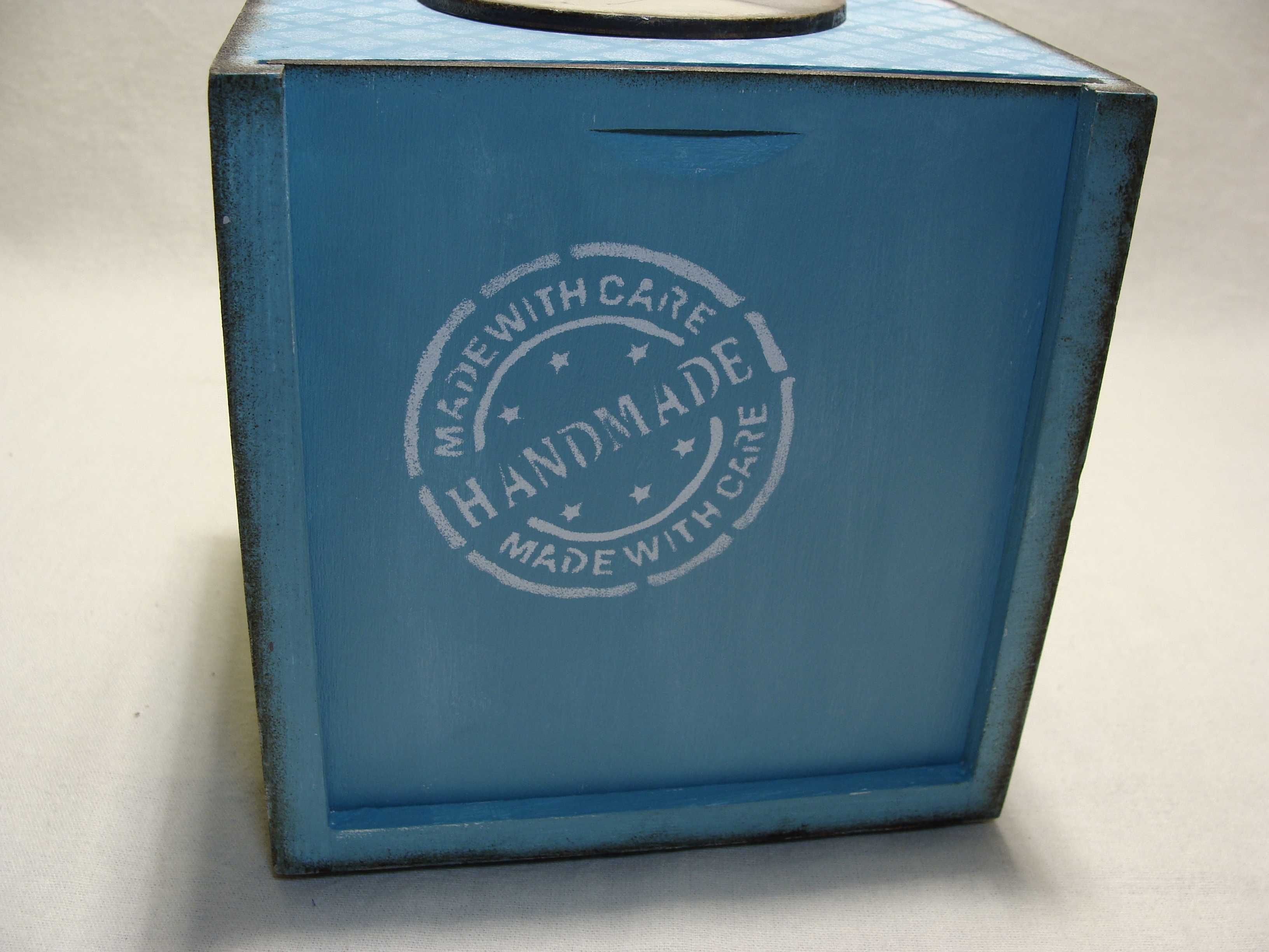 Decoupage pudełko na chusteczki - vintage - retro chustecznik.
