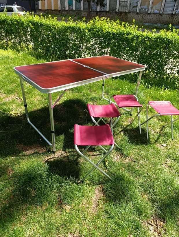 столик для пікніка кемпінговий стіл на рибалку стільчики валіза