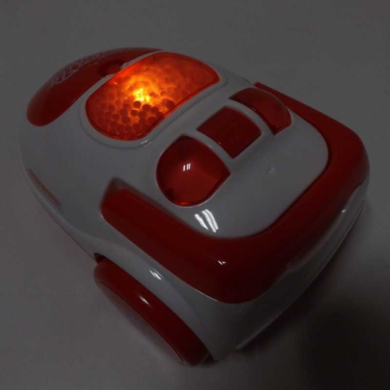 Duży czerwono-biały odkurzacz interaktywny na baterie zabawka No.: K52