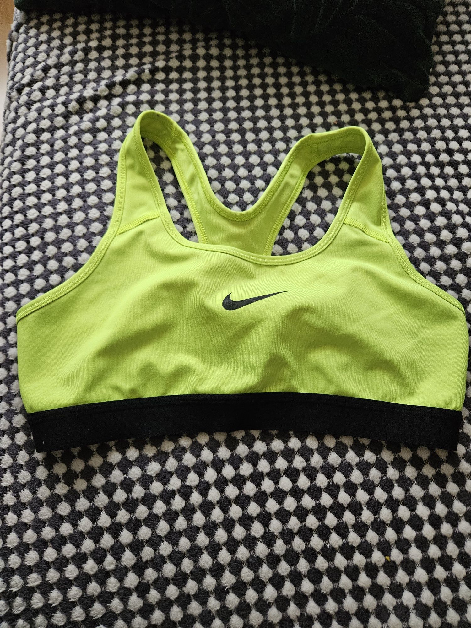 Stanik sportowy nike zielony neon m