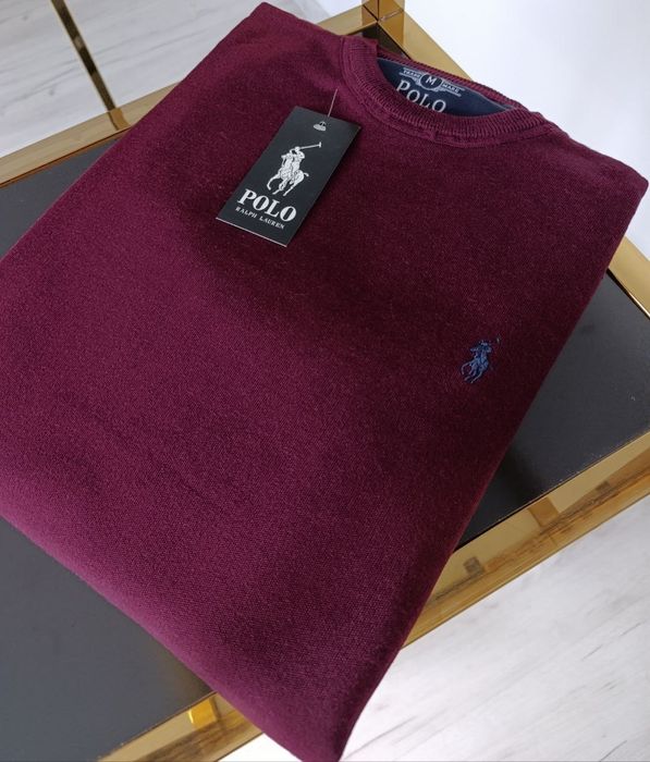 Nowe męskie sweterki Ralph bordo m l xxl