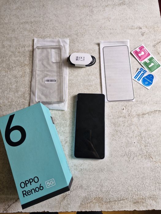 Telefon oppo reno 6 5g niebieski błyszczący