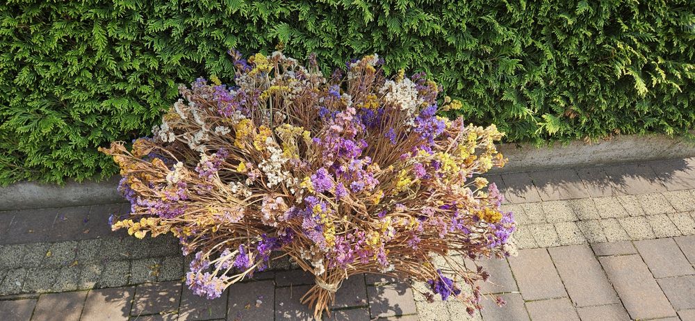 Duży bukiet suszonych kwiatów