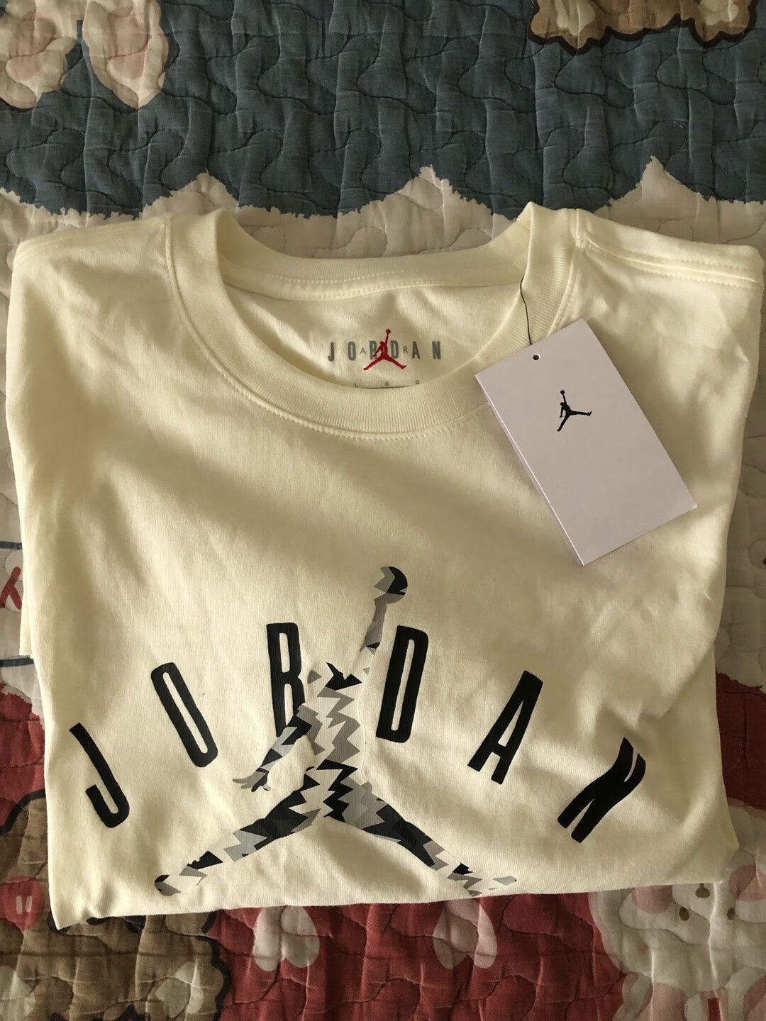 Мужская Футболка Jordan Black&White&Beige