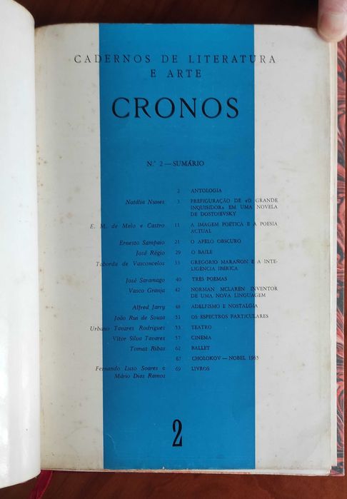 Cronos. Cadernos de Literatura