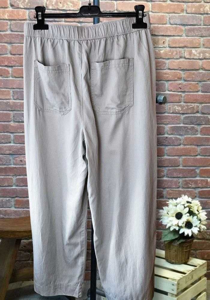 Широкие серо-голубые брюки с высокой посадкой George, р. L/XL