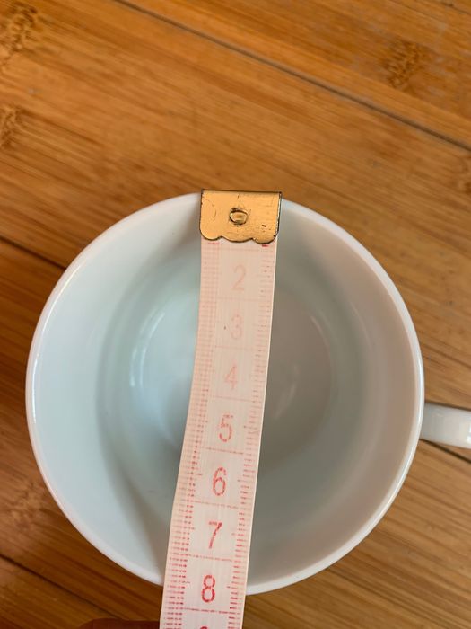 7 filiżanek zielone niebieskie