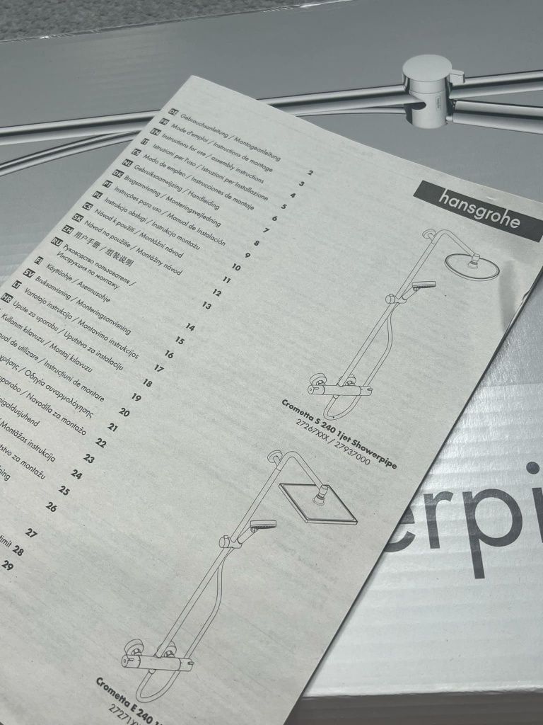 Hansgrohe Crometta S Showerpipe zestaw prysznicowy ścienny