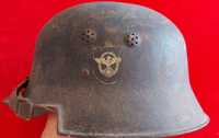 PROMOÇÃO--Capacete Polizei HELMET ORIGINAL Alemanha nazi suástica