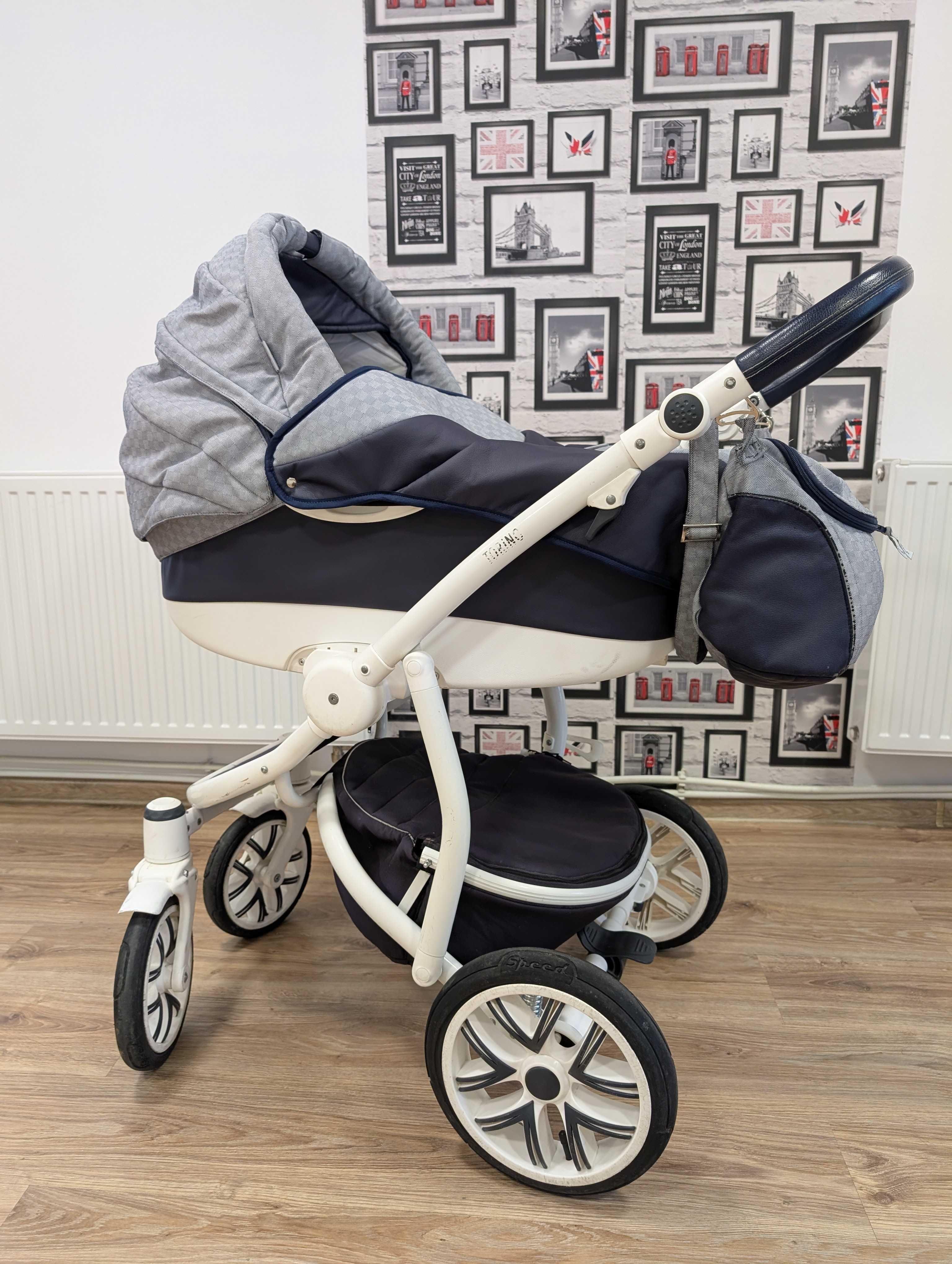 Sprzedam wózek Bebetto Torino 2w1 + fotelik Cybex z adapterami