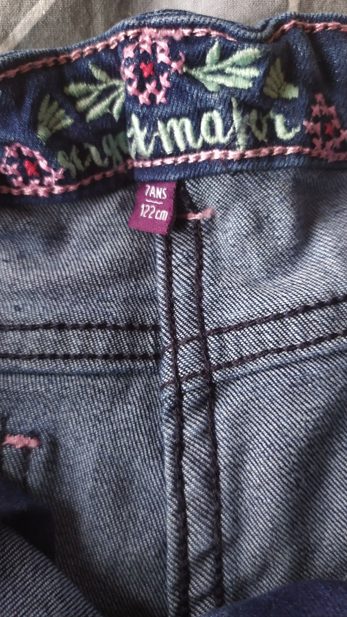 Spodnie/spodenki jeansowe  rozmiar 122 dla dziewczynki