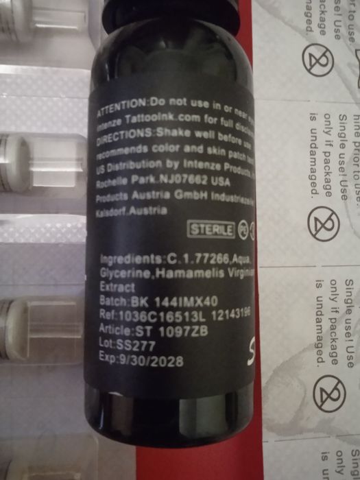 Тату  краска новая  30 мл