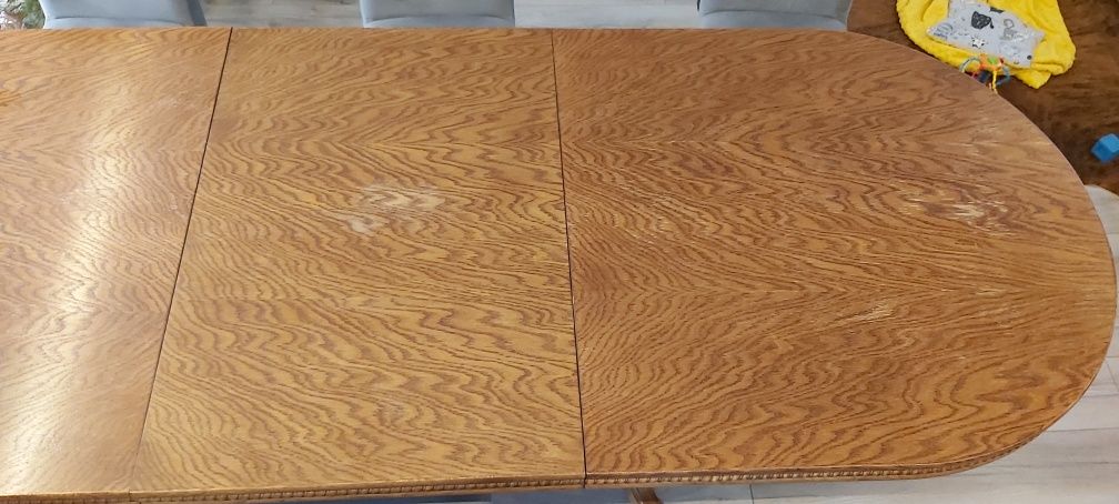 Piekny Masywny Drewniany Stół 10-12os 90x185x245 cm