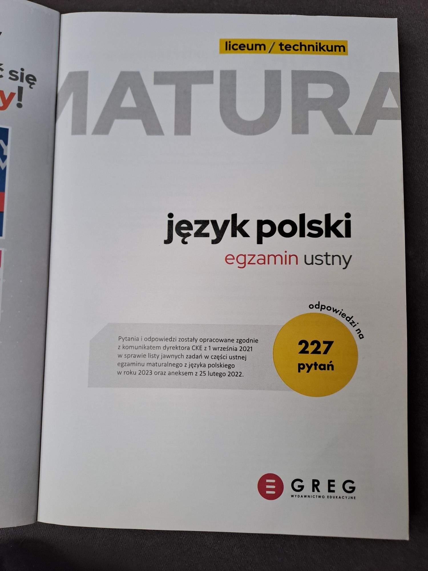 Matura język polski egzamin ustny  227 pytań