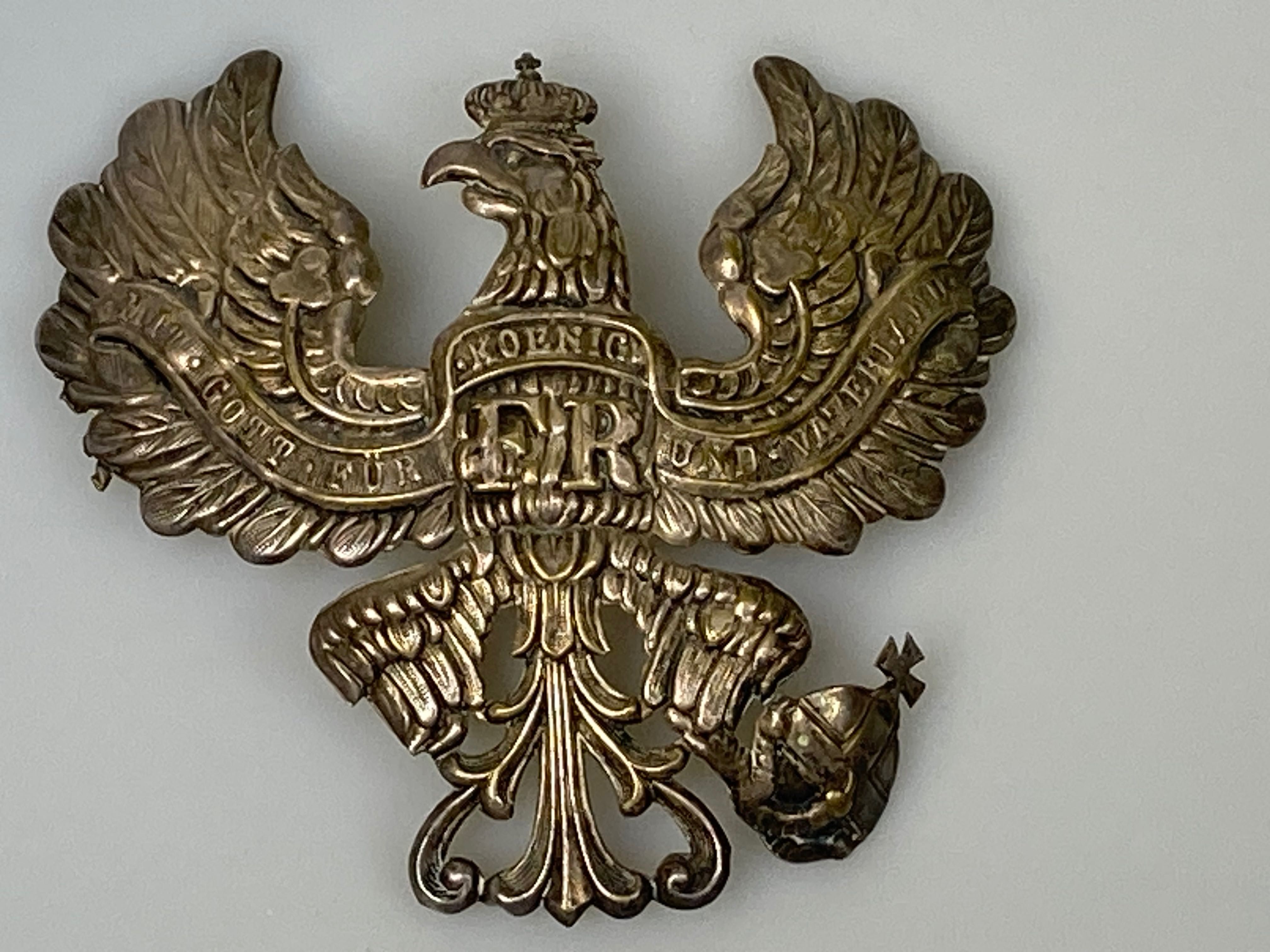 Orzeł na Pickelhaube żołnierską Pionierów model 1895