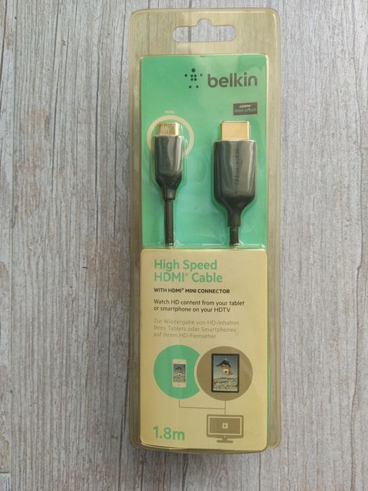 Cabo mini HDMI para HDMI high speed 1.8m