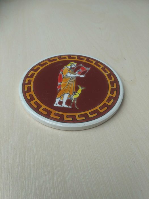 Ręcznie robione greckie podstawka Moschato Smaltotechniki