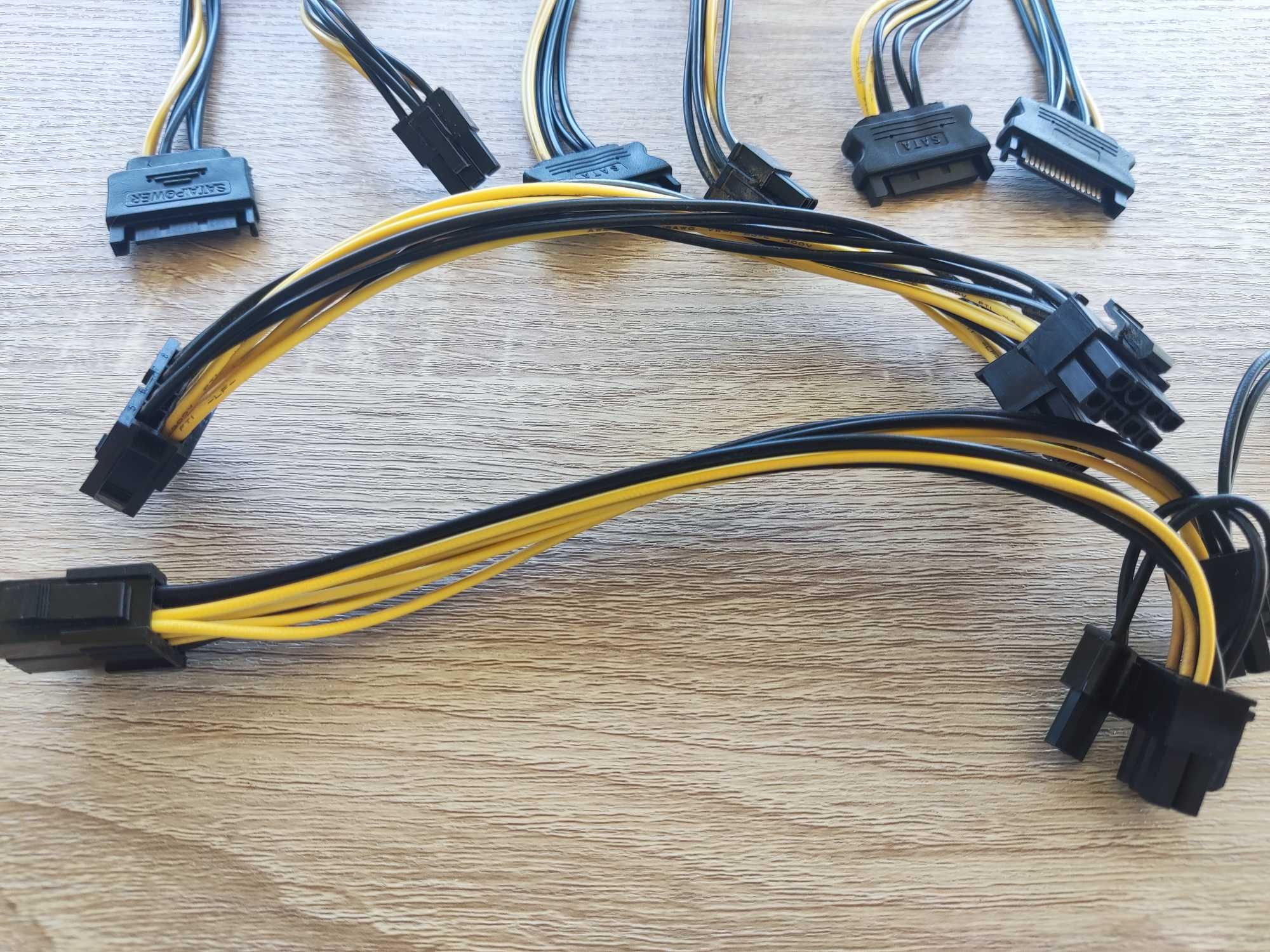 Cabo Splitter PCI-e e Cabo adaptador de alimentação SATA