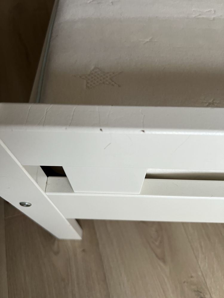 IKEA KRITTER Rama łóżka z dnem z listew, biały, 70x160 cm