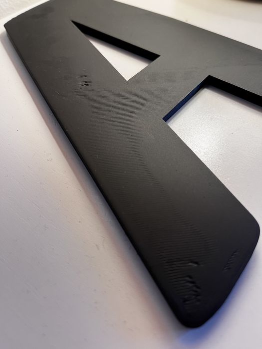 Letra feita em impressão 3D