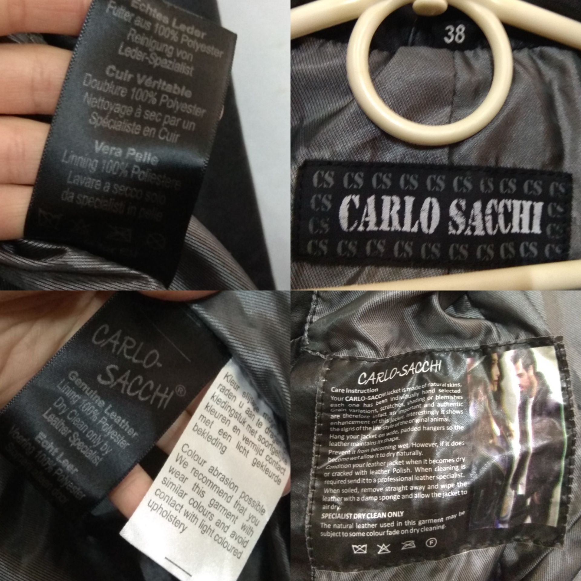 Женская кожаная куртка косуха Сarlo Sacchi 38