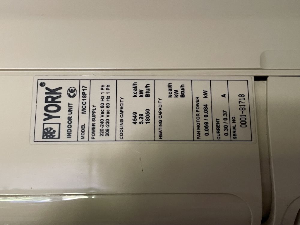 Klimatyzator York 5kW używany