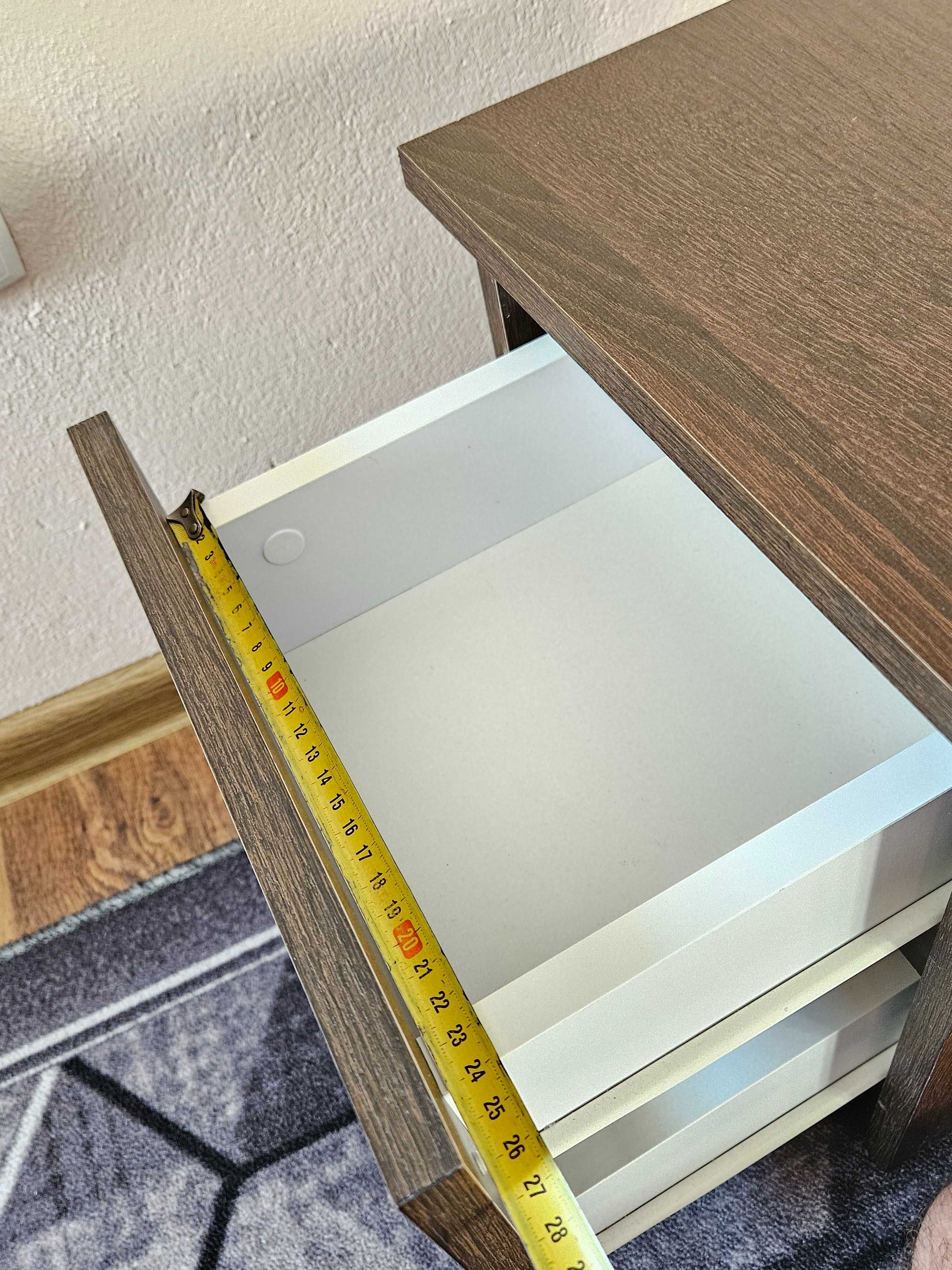 Złożona szafka nocna 40x30cm szuflady, Dąb Wenge nakastlik do sypialni