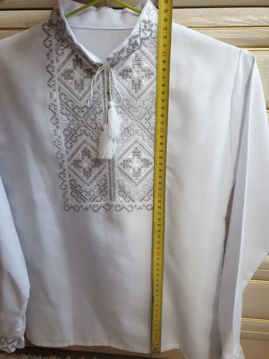 Вишиванка для хлопчика біла 140 р 8-10 років