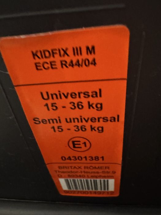 Fotelik 15-36kg Britax Römer Kindfix III M