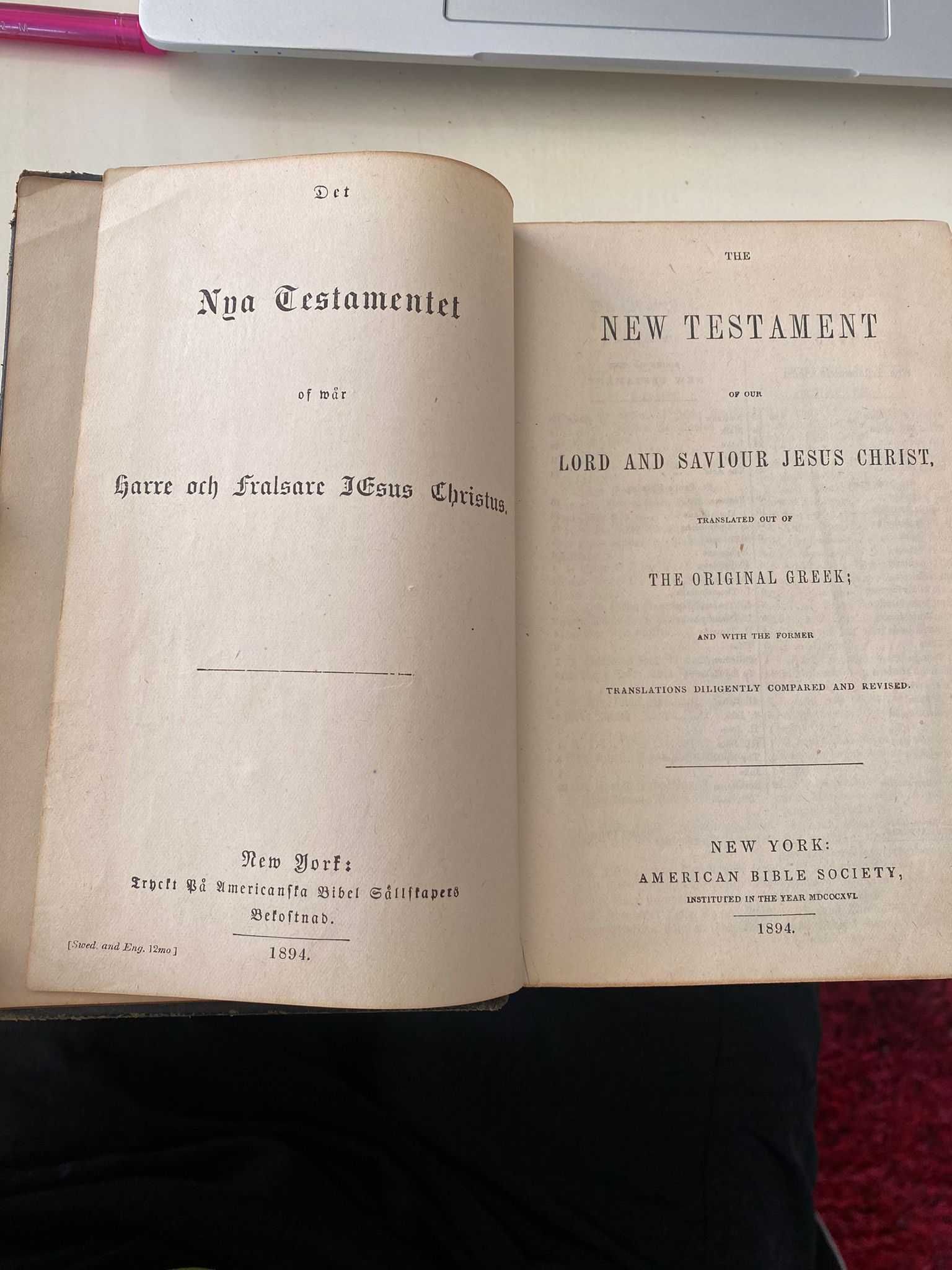 O Novo Testamento traduzido do grego original 1896