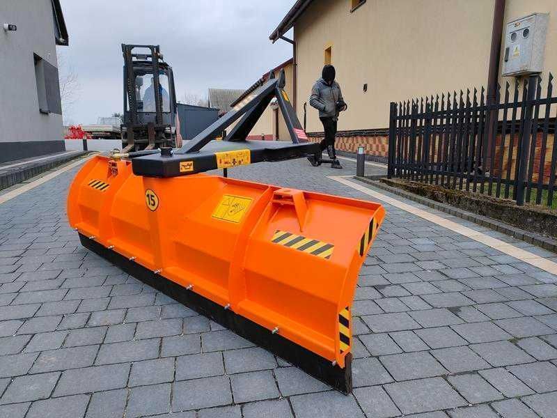 Pług do śniegu spych-do ciągnika na tył-OBROTOWY-solidny blacha 4mm