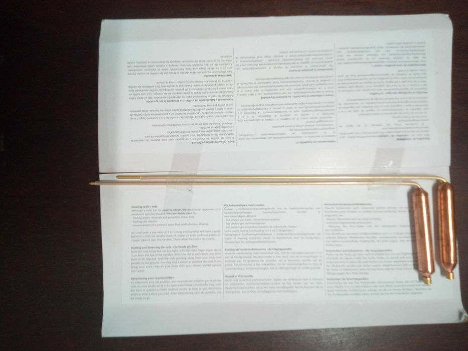 Dual Rod, Varas de Radiestesia em COBRE - Novas