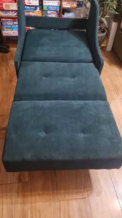 Black Week -Rozkładana mało używana sofa- Amerykanka tapczanik fotel