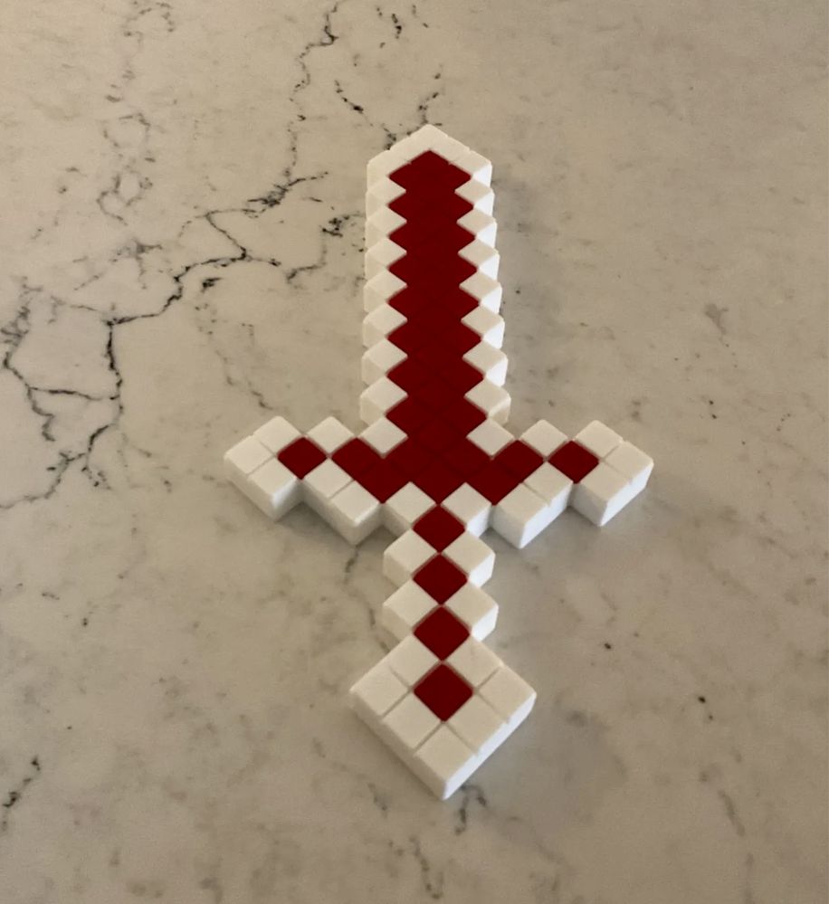 Майнкрафт Іграшка ЗД друк Меч Сокира Кірка Minecraft